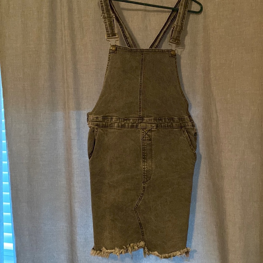 Black overall dress